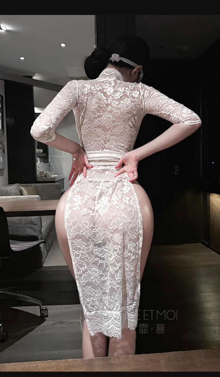 6363深V高开透视蕾丝长裙(图16)