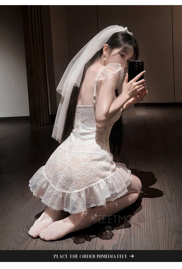 6415钢圈棉垫蕾丝透纱鱼尾裙(图11)