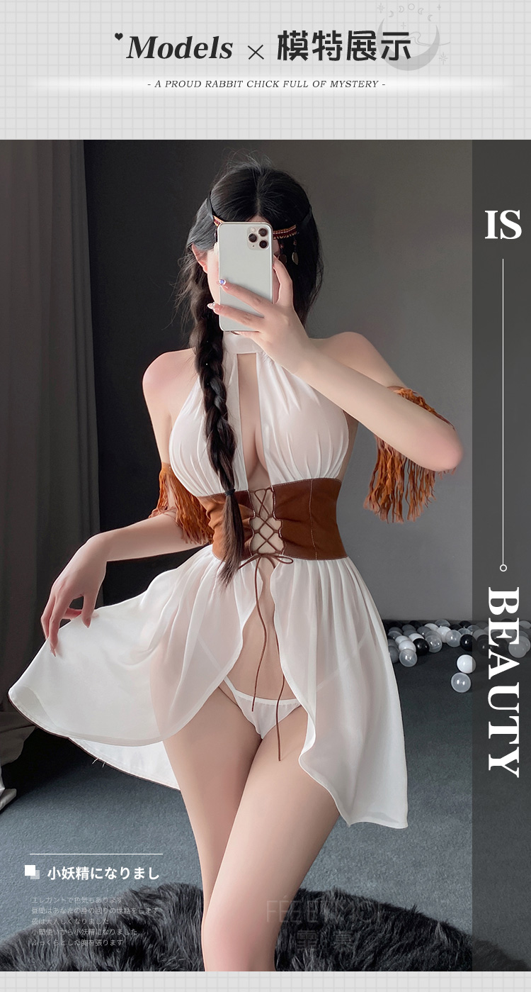 6611西部女郎前开襟绑带套装(图8)