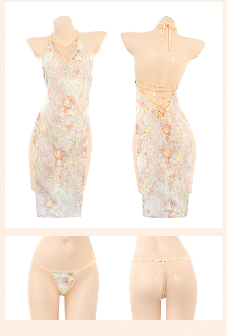 ZY178雪绒佳人珠链盘扣连衣裙(图12)