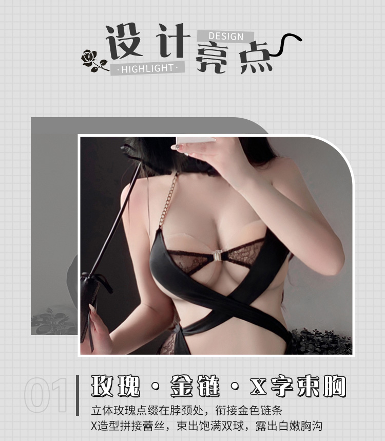 6671埃及猫女金链缀饰连身裙(图4)