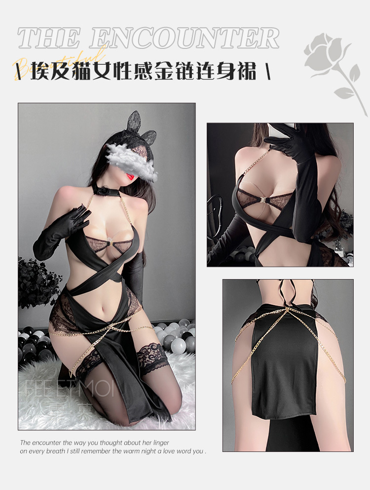 6671埃及猫女金链缀饰连身裙(图10)