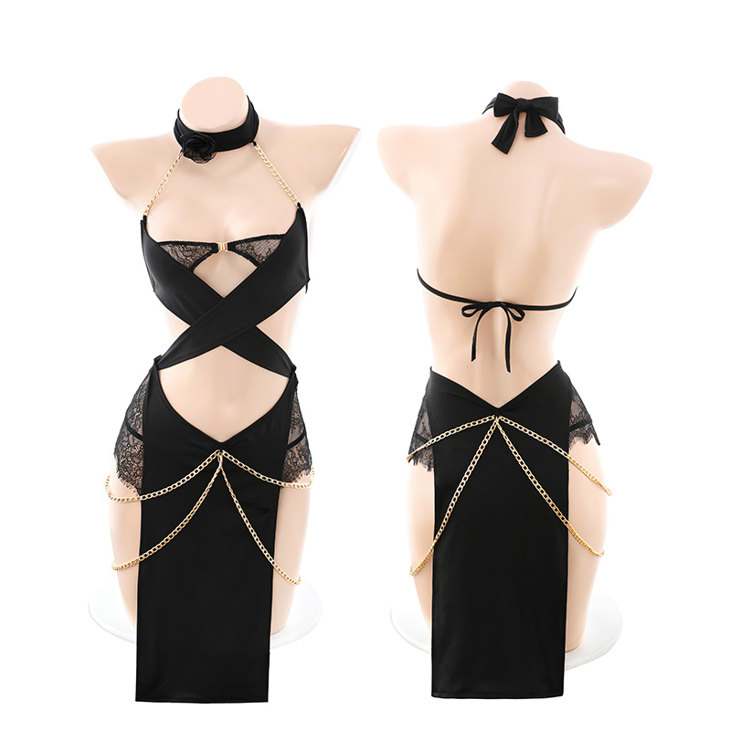 6671埃及猫女金链缀饰连身裙(图13)