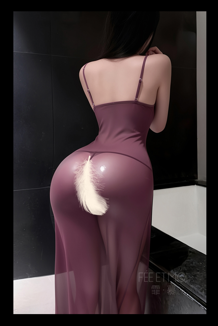 6572侧开衩纯欲吊带后妈裙(图12)