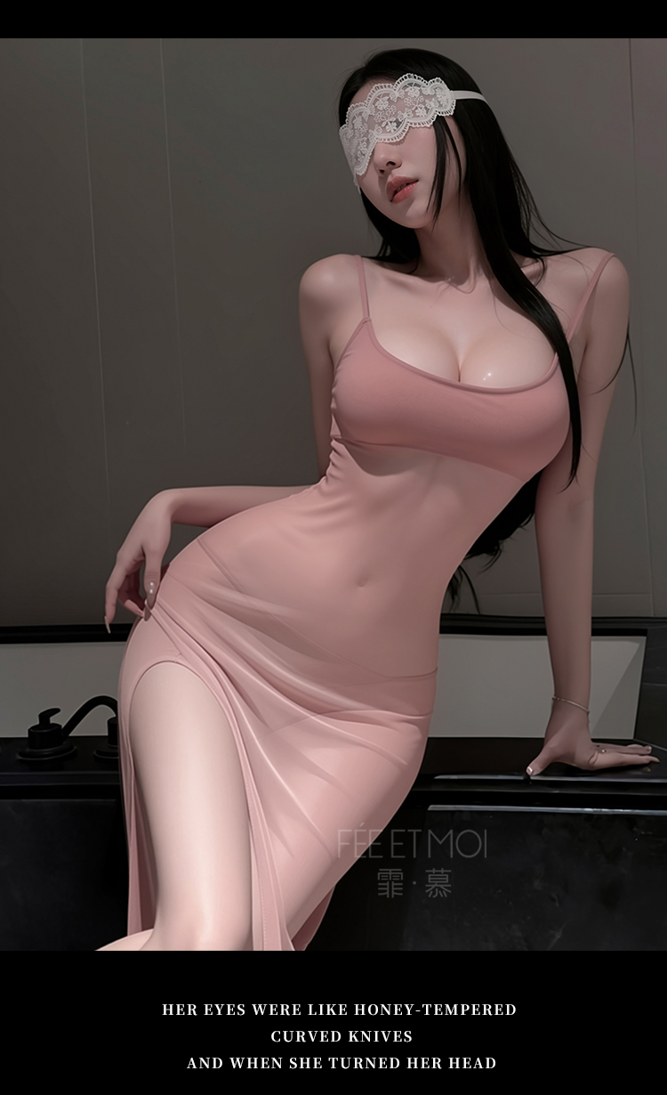 6572侧开衩纯欲吊带后妈裙(图10)