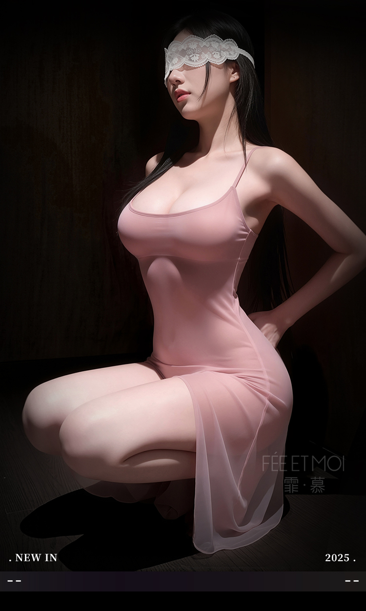 6572侧开衩纯欲吊带后妈裙(图2)