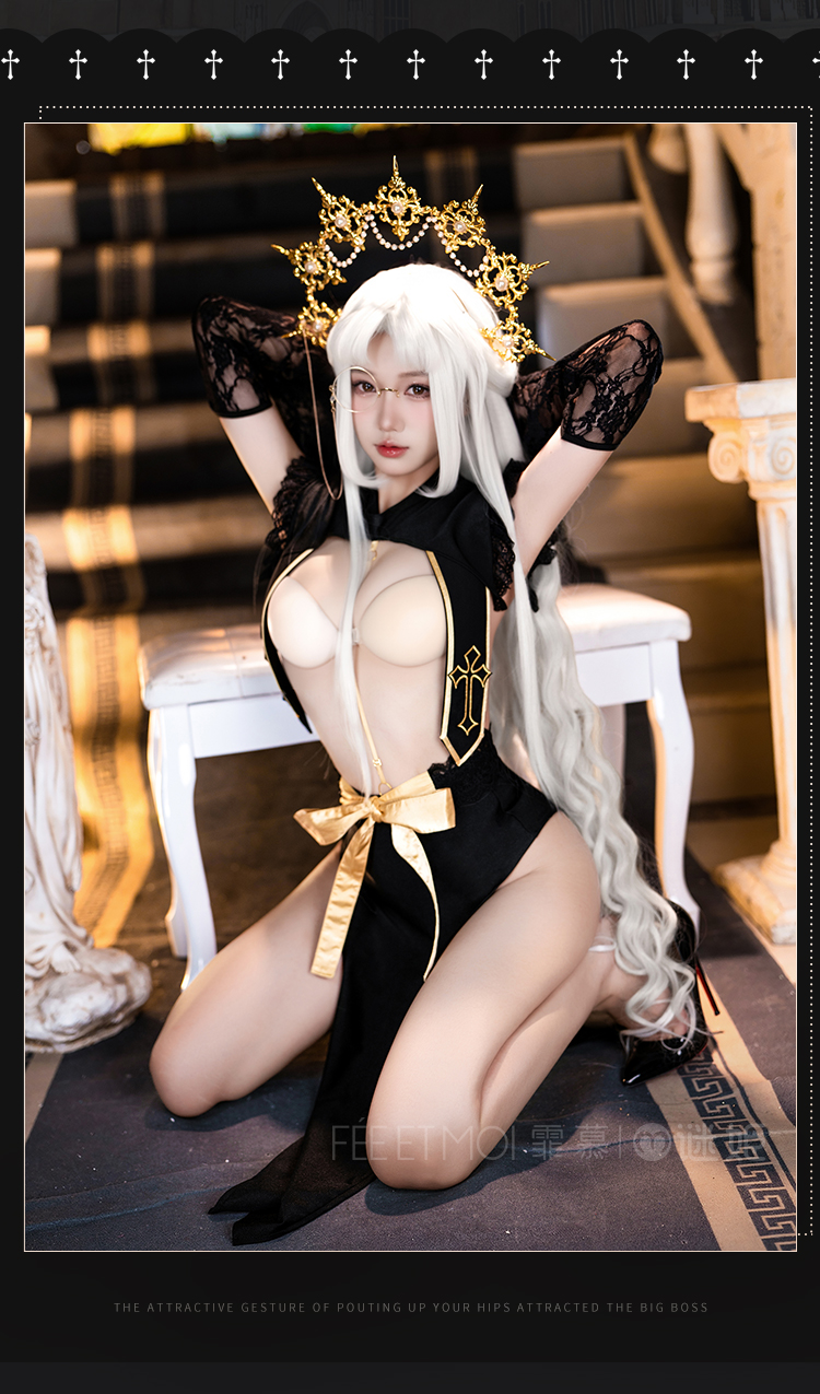 ZY207禁忌教士露胸连体衣套装(图3)