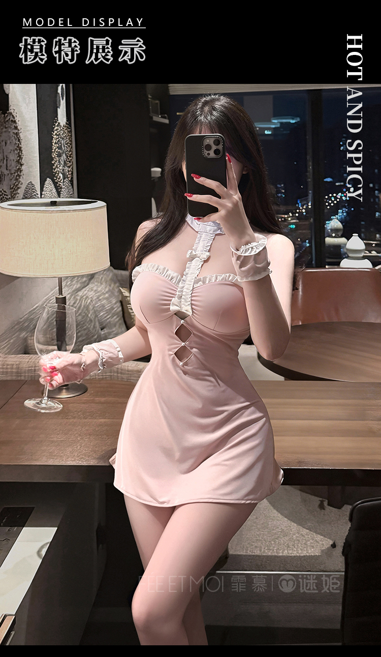ZY205软萌甜心挂脖抹胸连衣裙(图6)