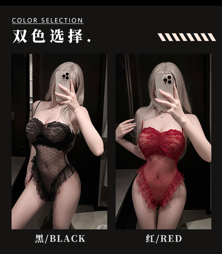 7054波点可掀钢圈开裆连体衣(图6)