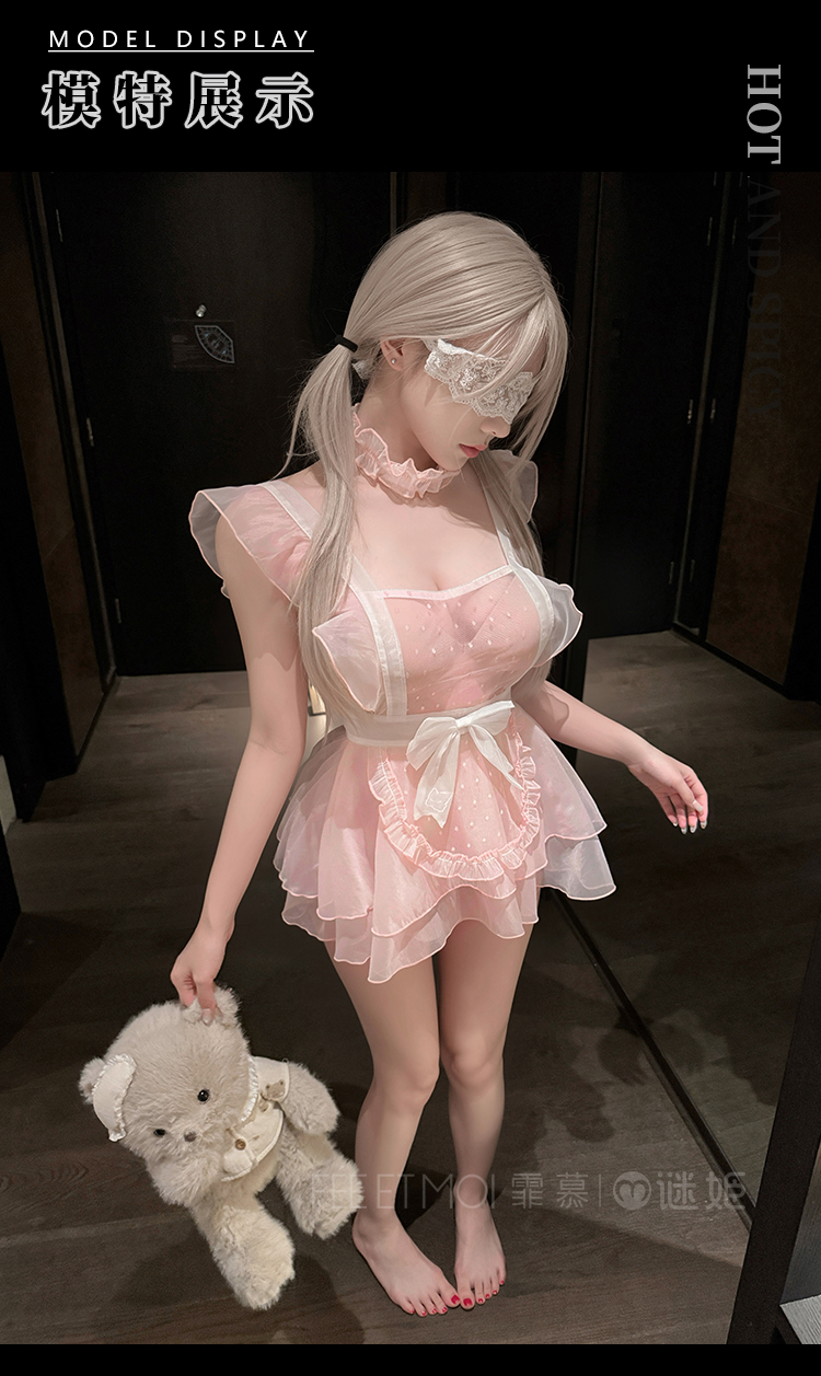 F015甜心奶芙透胸女仆连衣裙(图8)