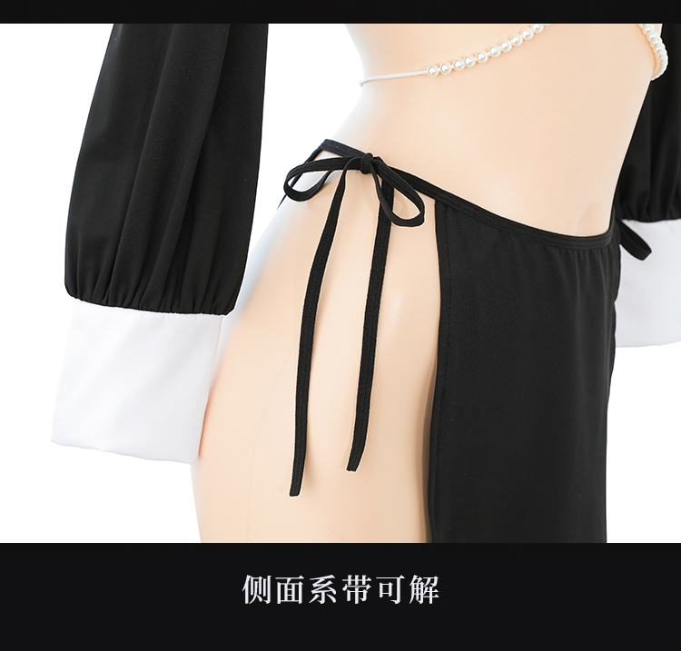 F031欲望祷告露胸裸背修女装(图17)