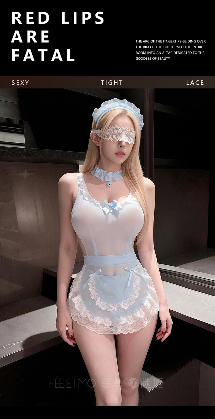 6804奶心小女仆露臀套装(图10)