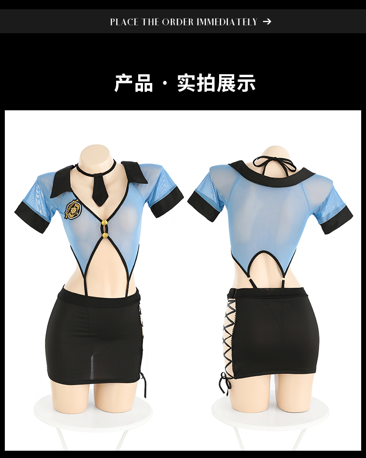 6814火辣教官开裆连体衣套装(图11)