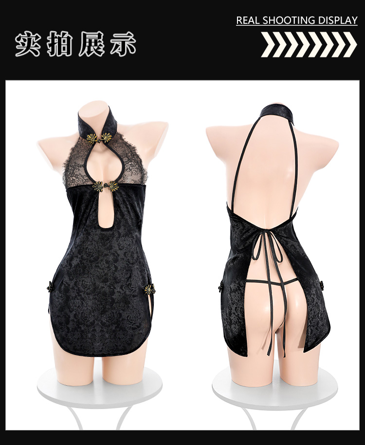 6715秀雅美人后开衩露臀旗袍(图13)