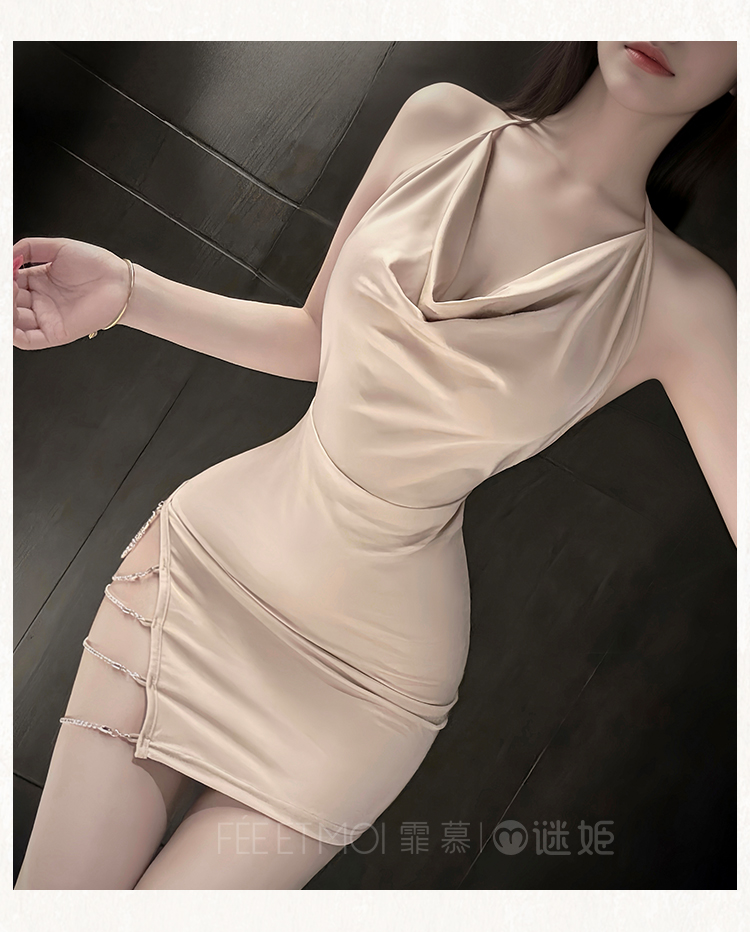 7092闪钻链装饰露背裙(图6)