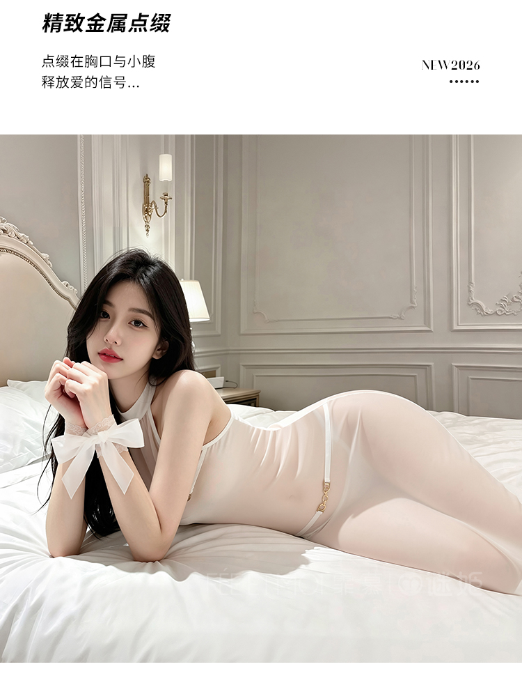 F063白月光金扣挂脖透肤裙(图11)