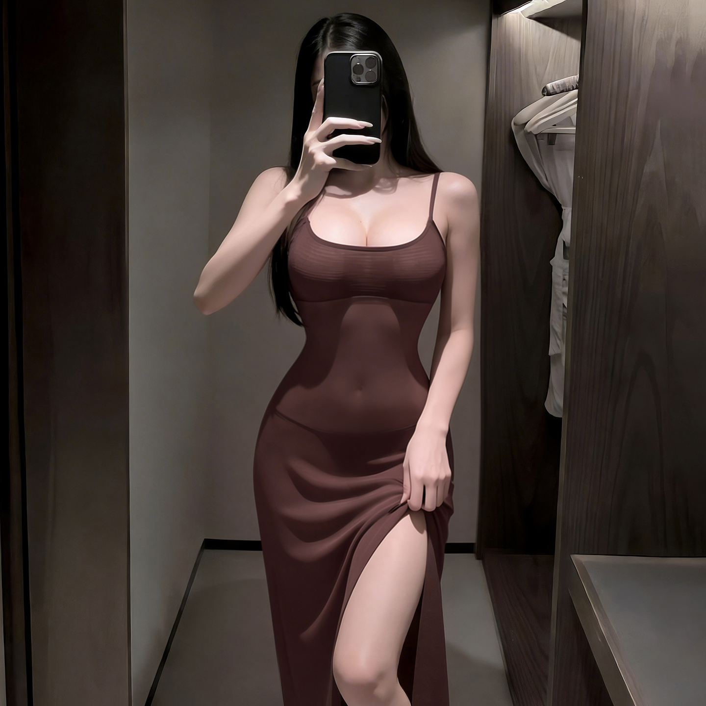 6572侧开衩纯欲吊带后妈裙(图15)