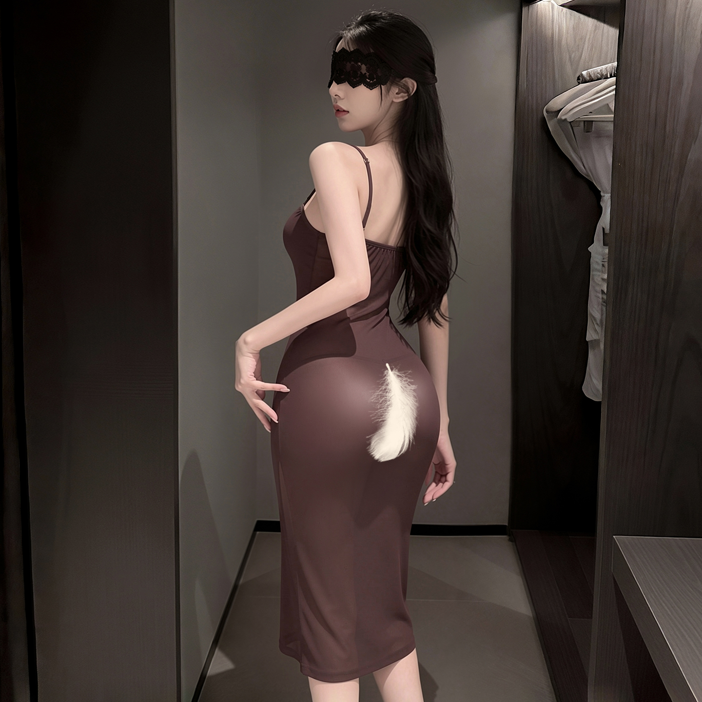 6572侧开衩纯欲吊带后妈裙(图16)